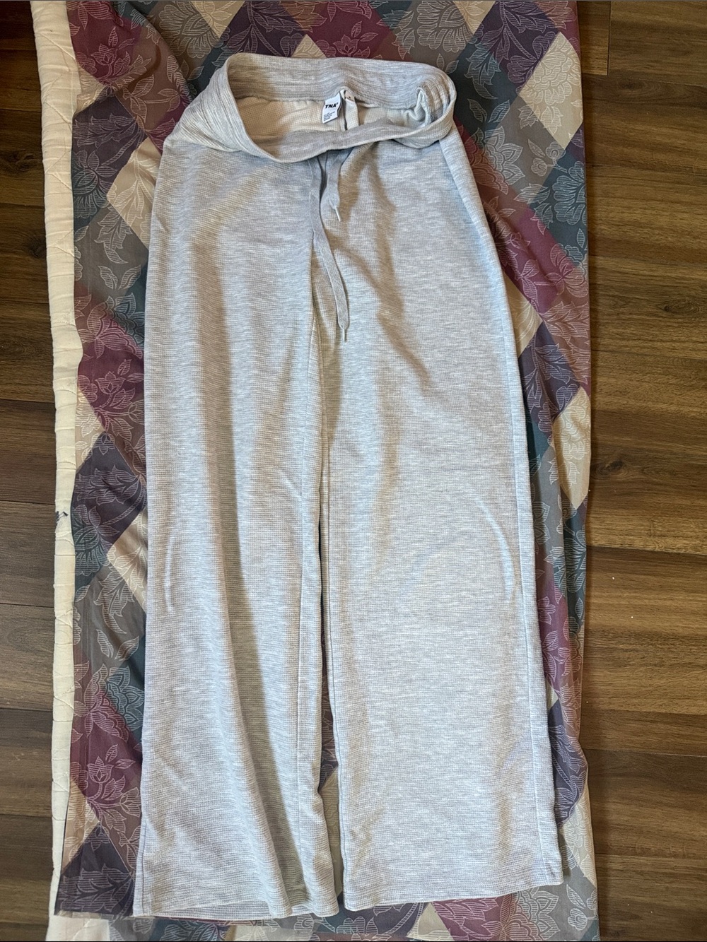 TNA Light Gray Waffle Pants